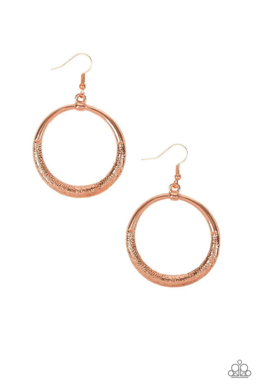 Modern Shimmer Copper Paparazzi Earrings