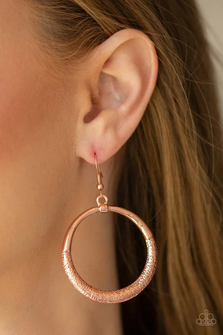 Modern Shimmer Copper Paparazzi Earrings