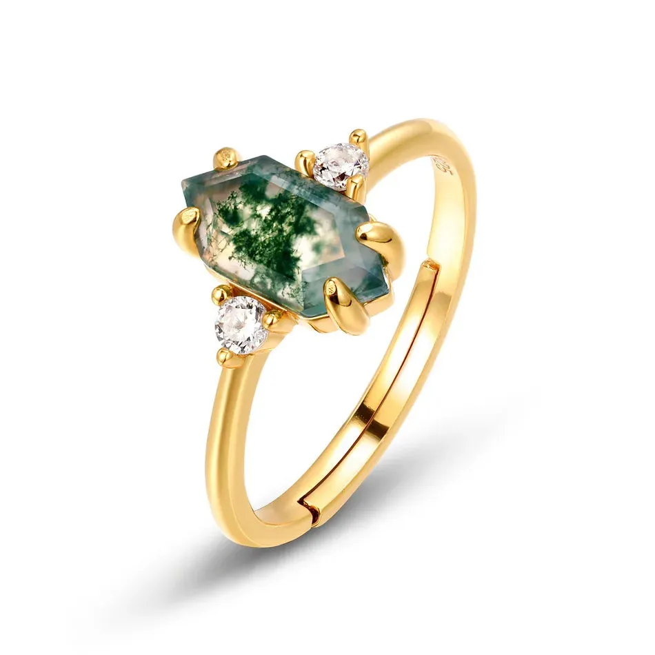 Moss Agate Ring