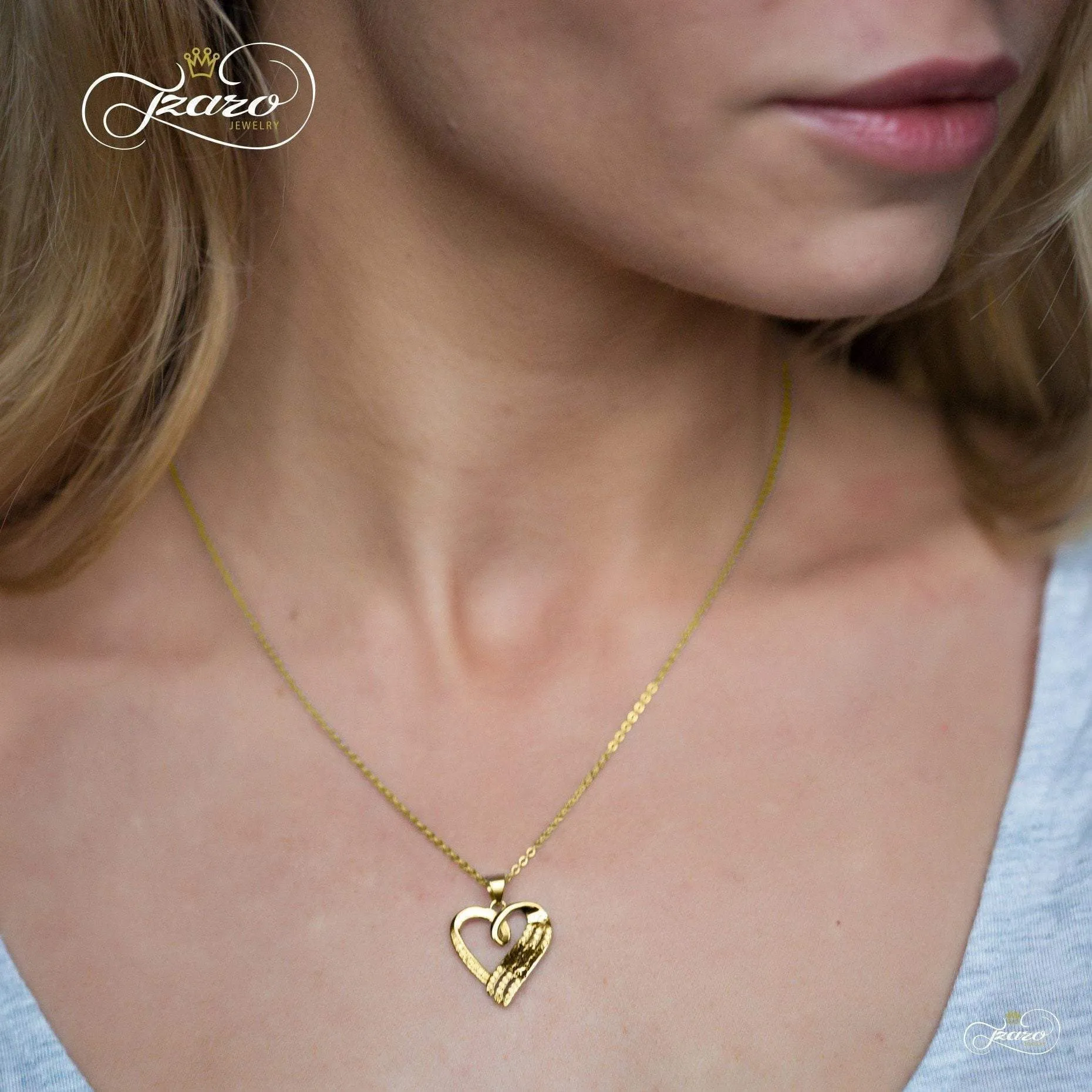 Mother Daughter Necklace, 925 Sterling Silver, 14K Gold Plated