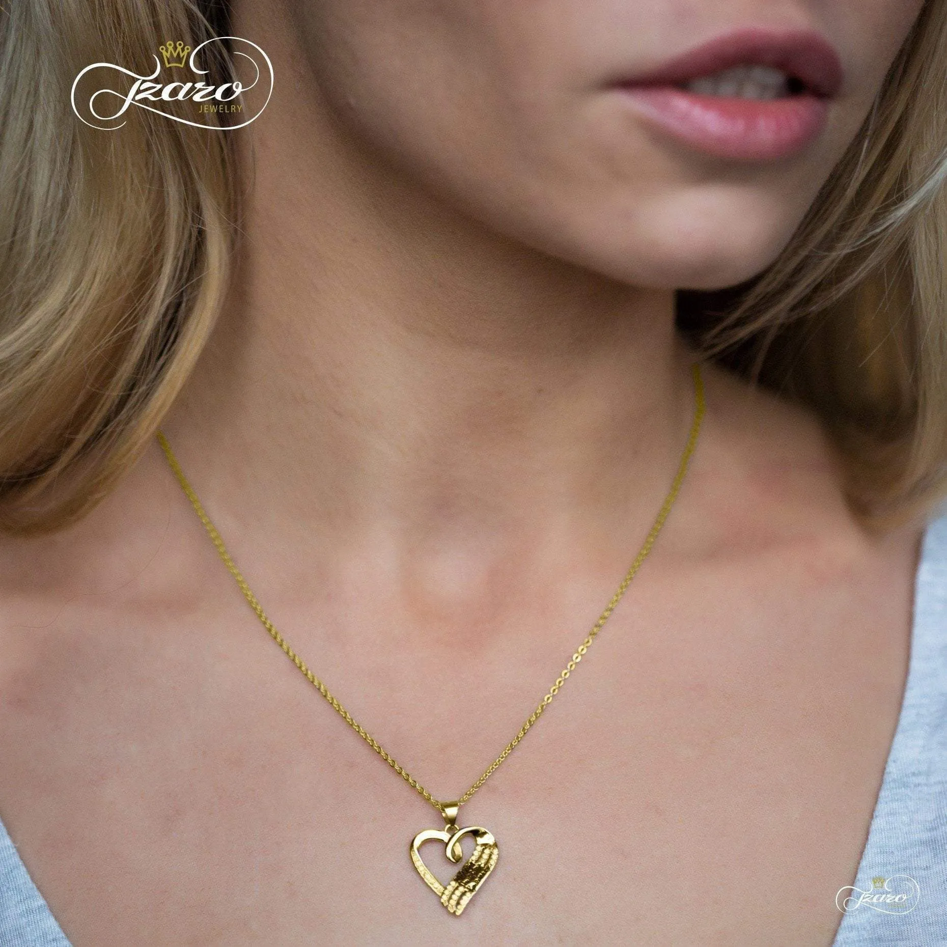 Mother Daughter Necklace, 925 Sterling Silver, 14K Gold Plated