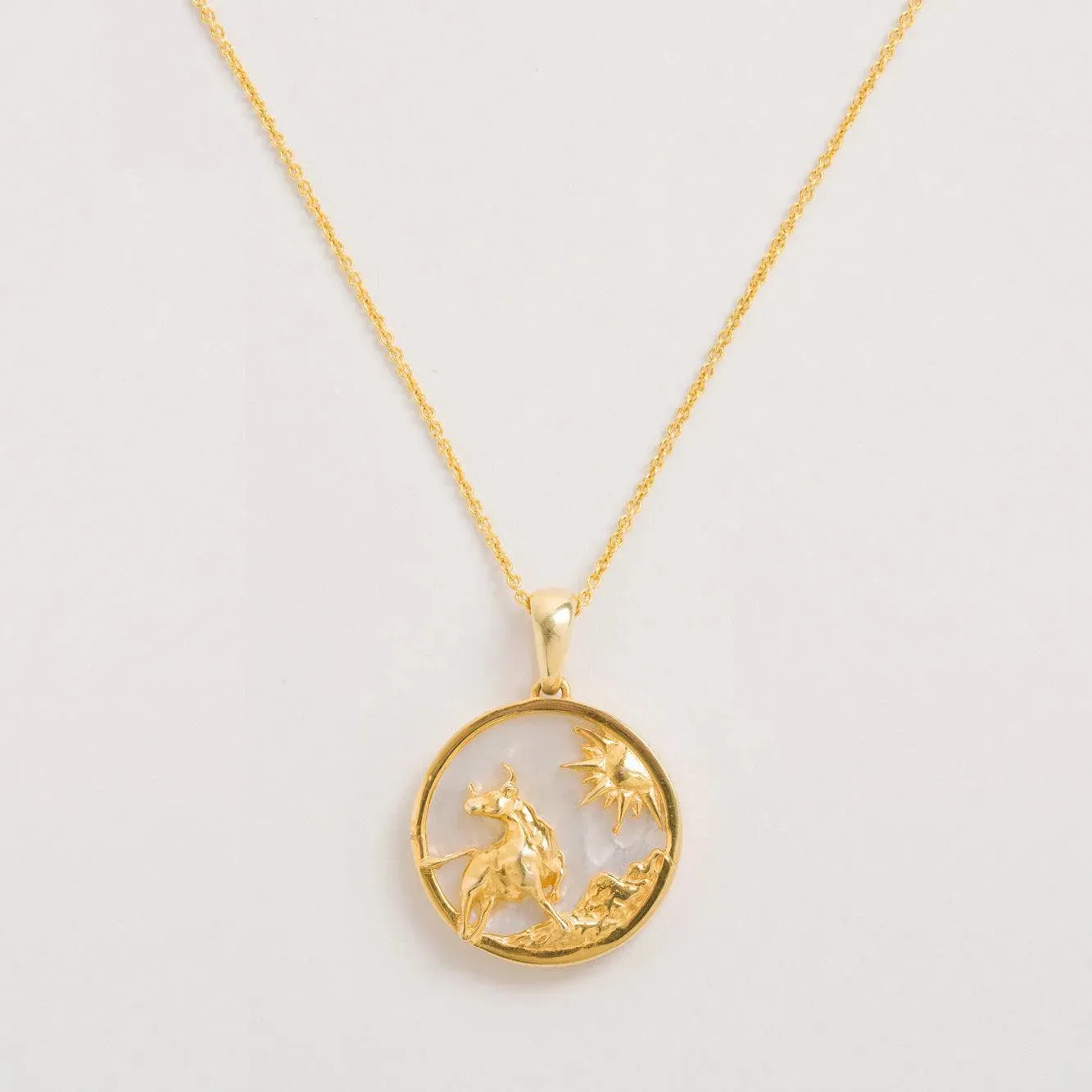 Mother of Pearl Zodiac Necklace