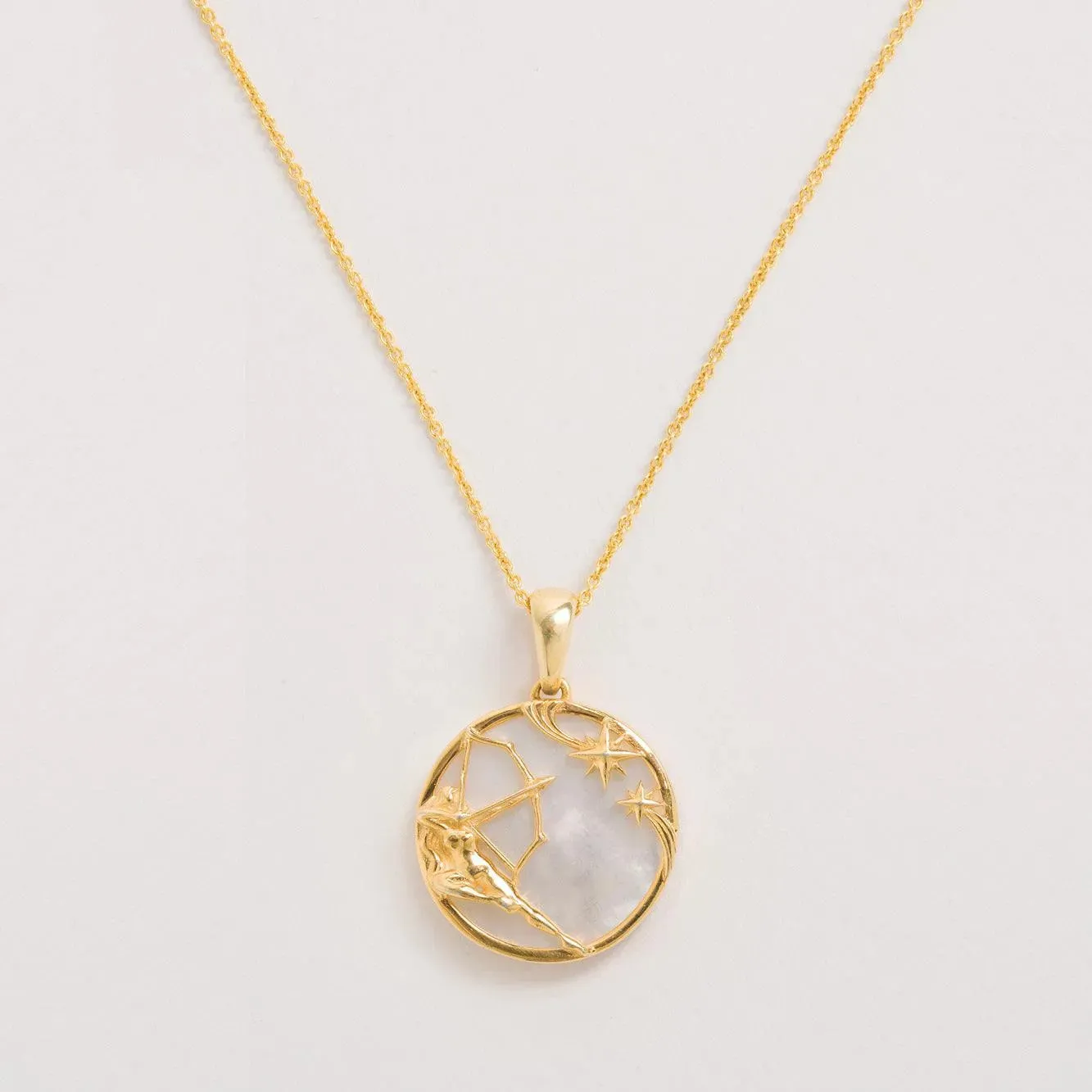 Mother of Pearl Zodiac Necklace