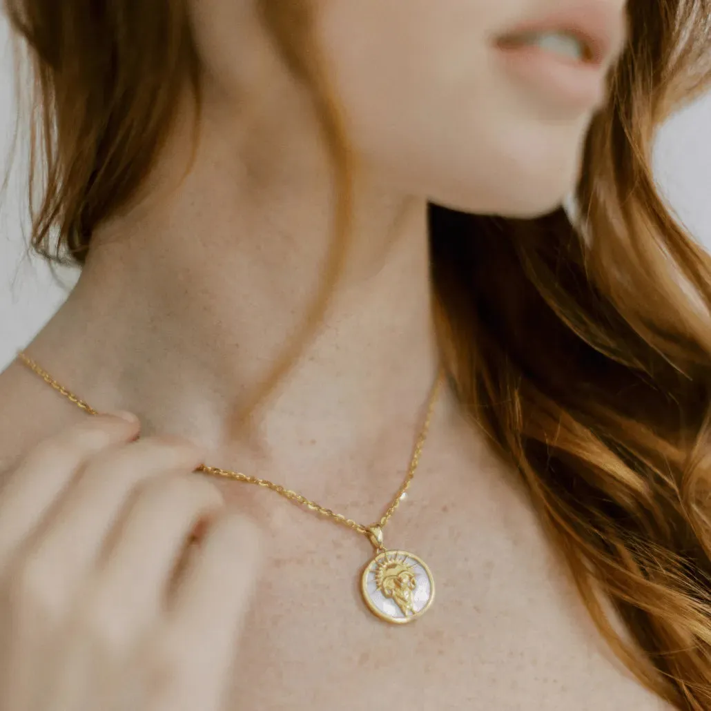 Mother of Pearl Zodiac Necklace