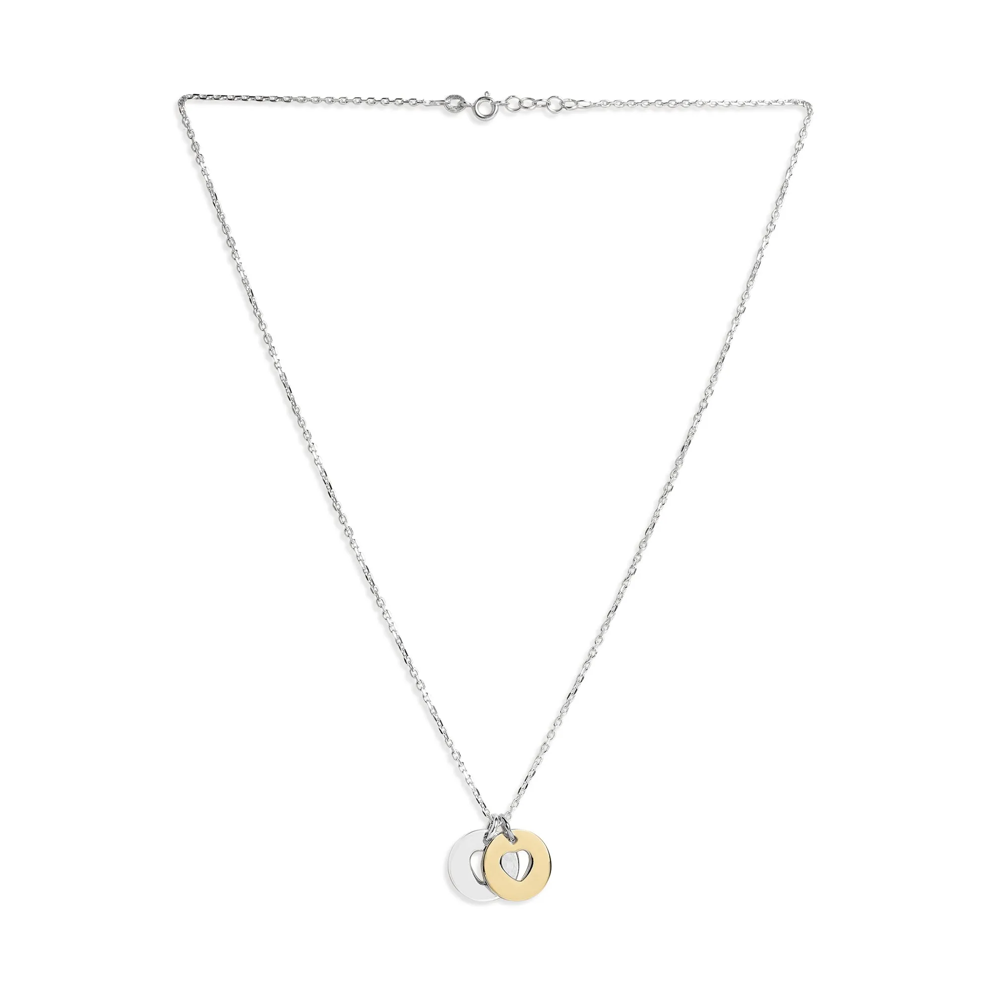 Mysha Dual Mixed Metal Captured Love Pendant