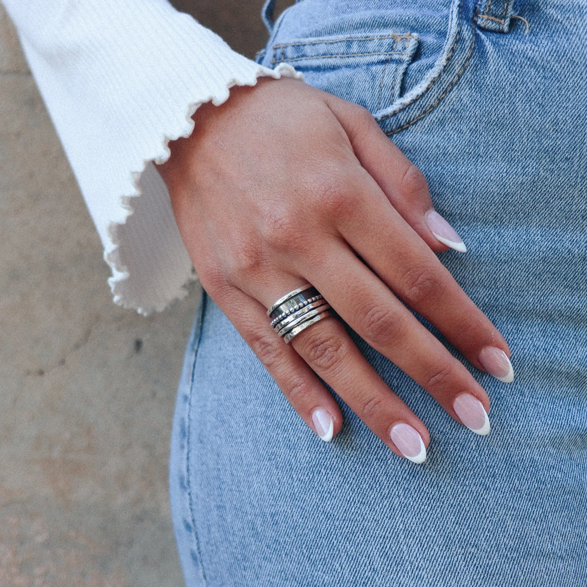 Najo R1733 Bands of Time Silver Ring