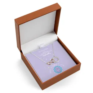 Namaste Infinity Circle Necklace, Enchanting Namaste Infinity Circle Necklace