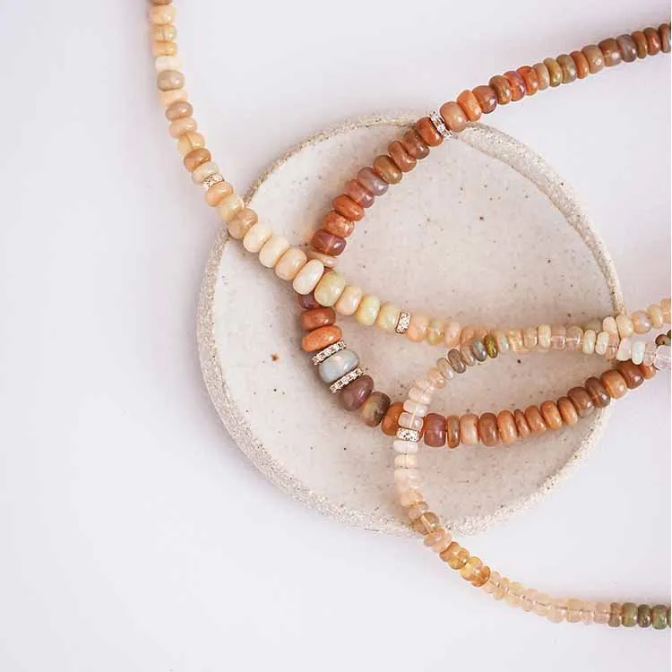 'Navaeh' Strand of Ethiopian Opal Necklac