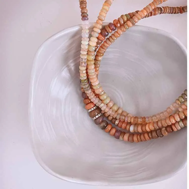 'Navaeh' Strand of Ethiopian Opal Necklac