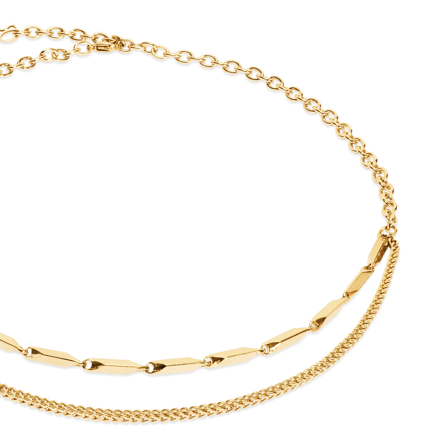 Necklace Twisted Layers gold