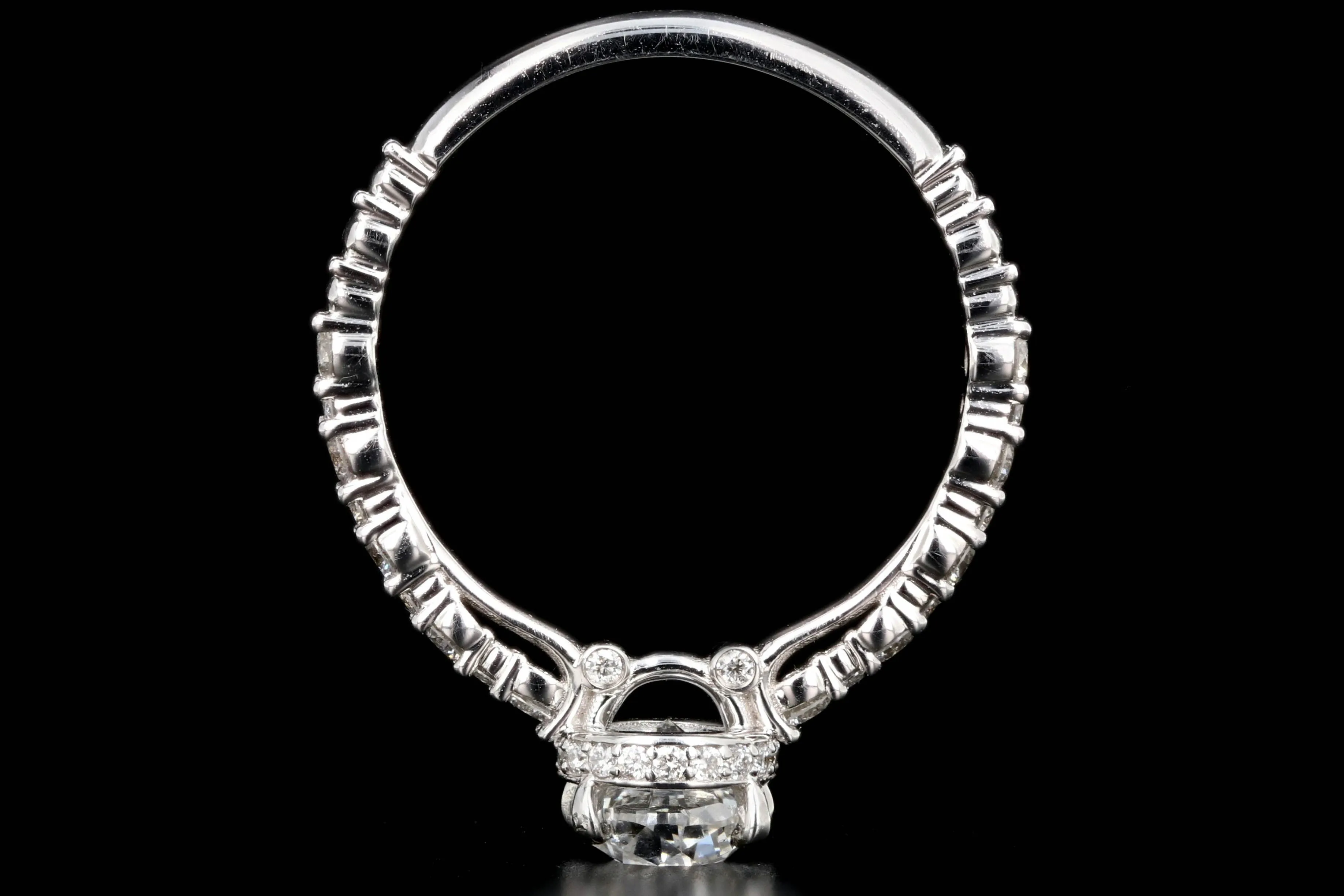 New 18K White Gold 1.01 Carat Round Brilliant Cut Diamond Engagement Ring