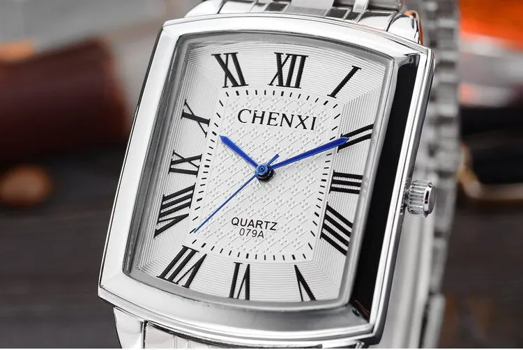 New Women Dress Watches Fashion Watches Men Luxury Brand Square Dial Personalized Casual Lover Couple Full Steep Strap Watches