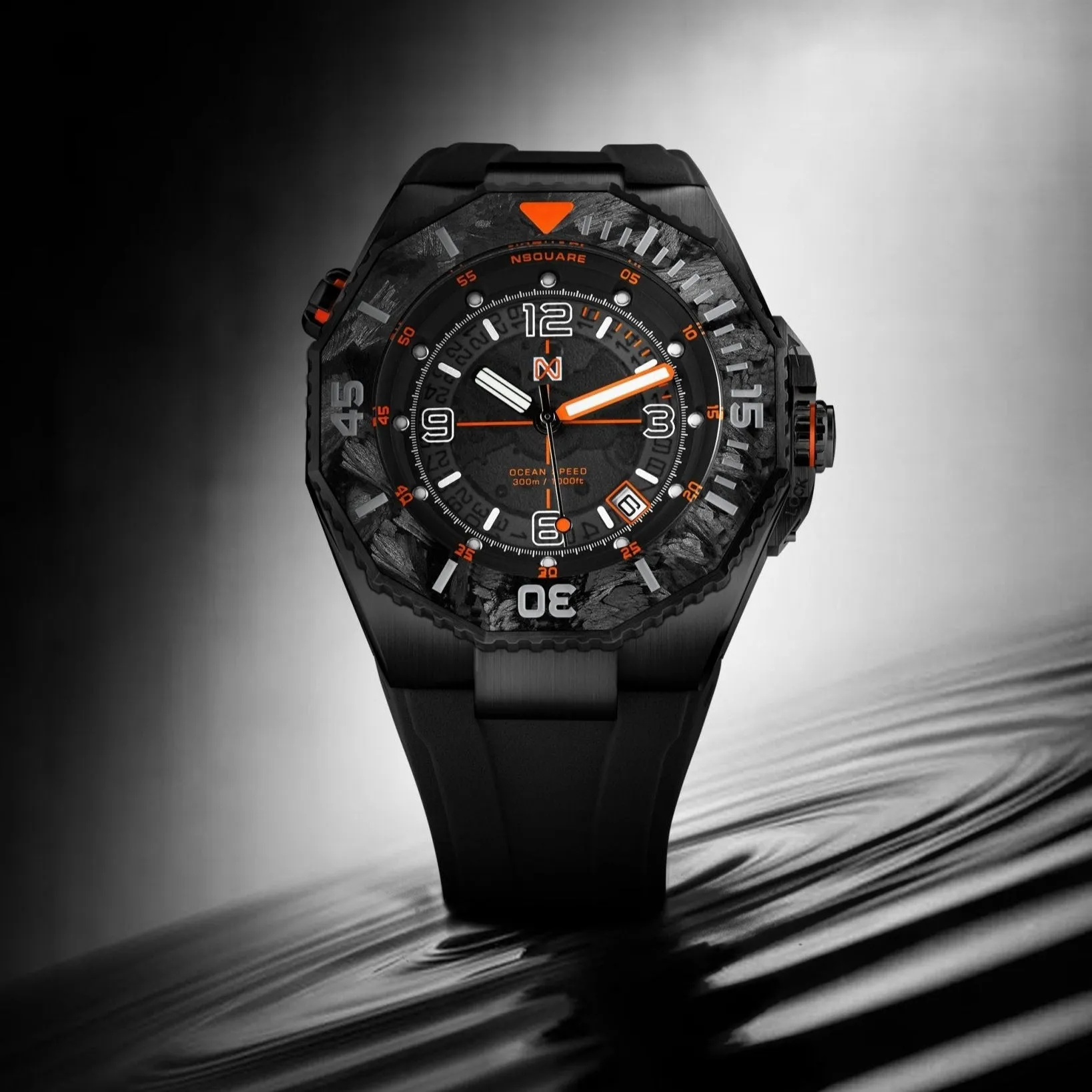 Nsquare Ocean Speed Diver Swiss Automatic 43mm Black Orange