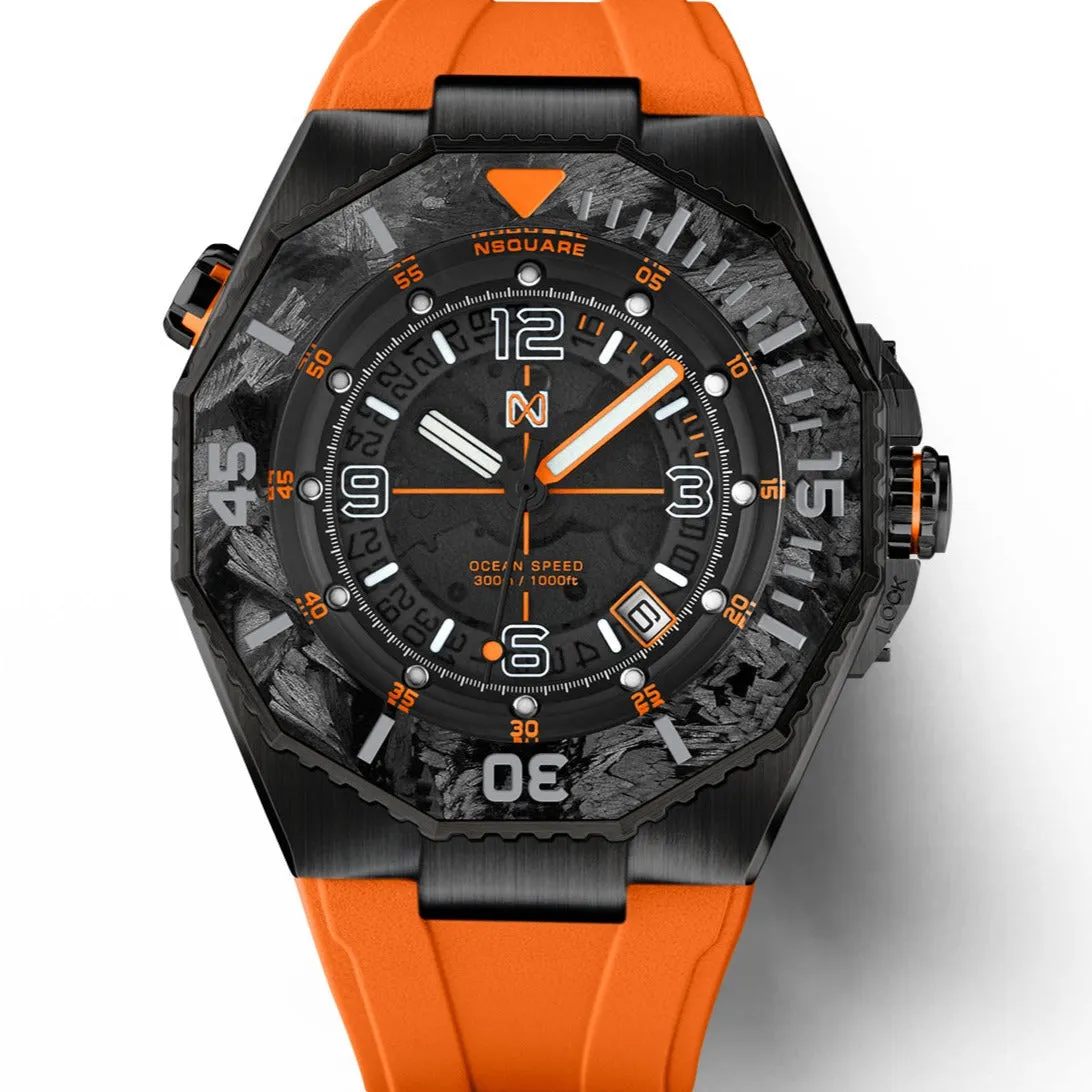 Nsquare Ocean Speed Diver Swiss Automatic 43mm Black Orange
