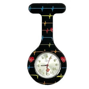 Nursing Fob Watch ECG Hearts Silicone