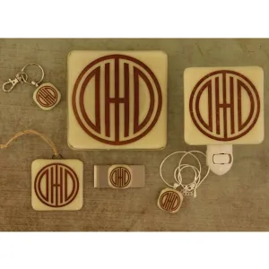 Ohio University -  OHIO Circle Logo Giftware - Ivory Glass
