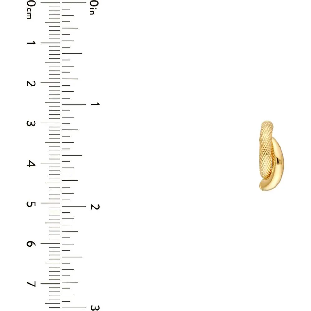Olas d'Oro - 14K Yellow Gold Diamond-Cut and Polished Tube Stud Earrings