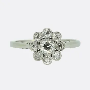 Old Cut Diamond Cluster Ring