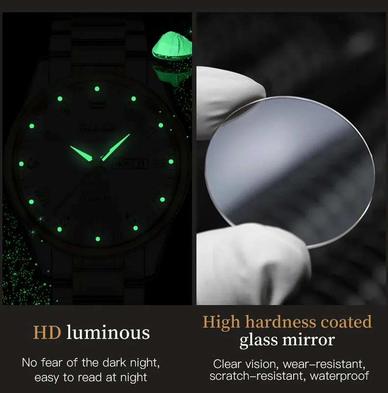 Olevs OEM Private Label Popular Luxury Calendar Waterproof Men's Quartz Watch
