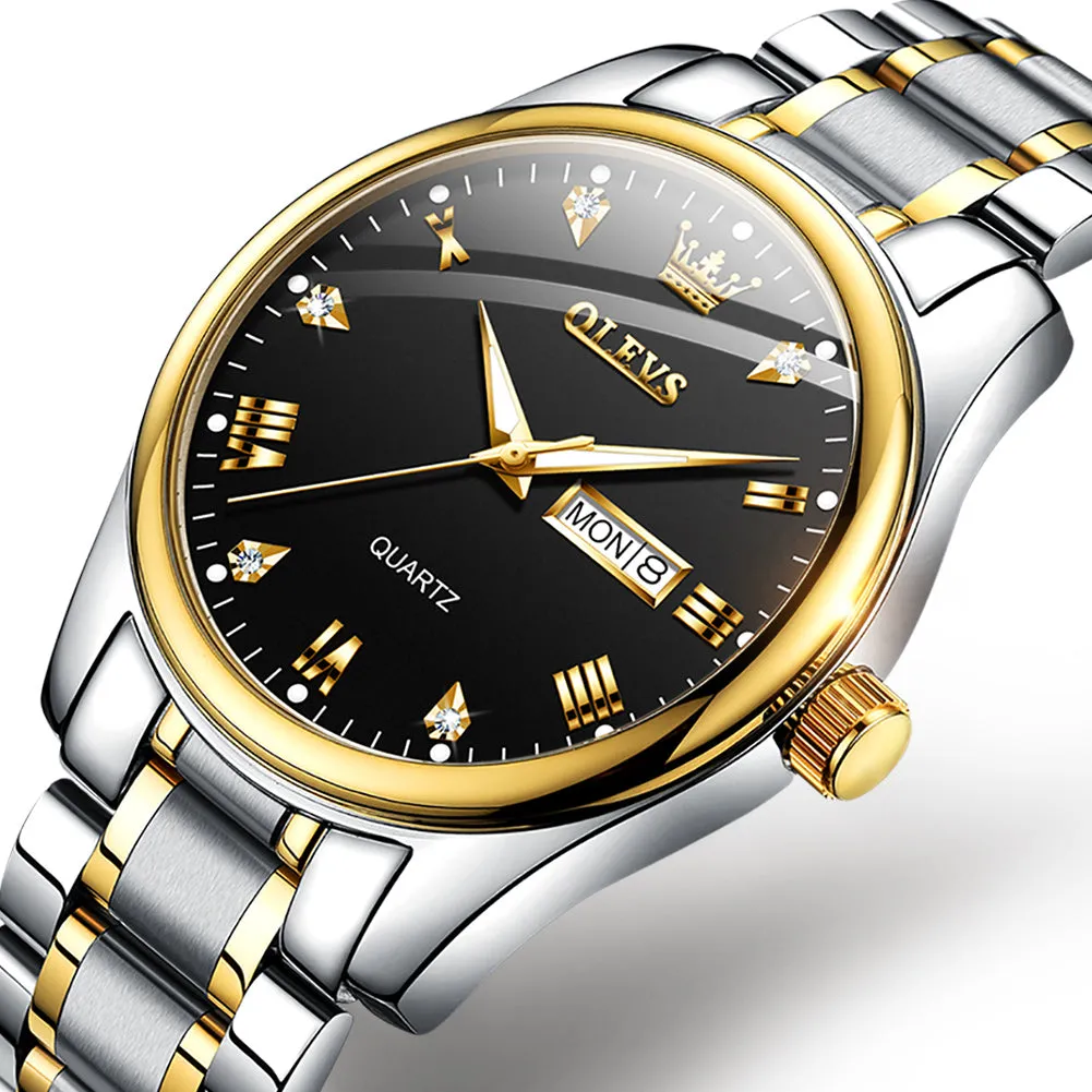Olevs OEM Private Label Popular Luxury Calendar Waterproof Men's Quartz Watch