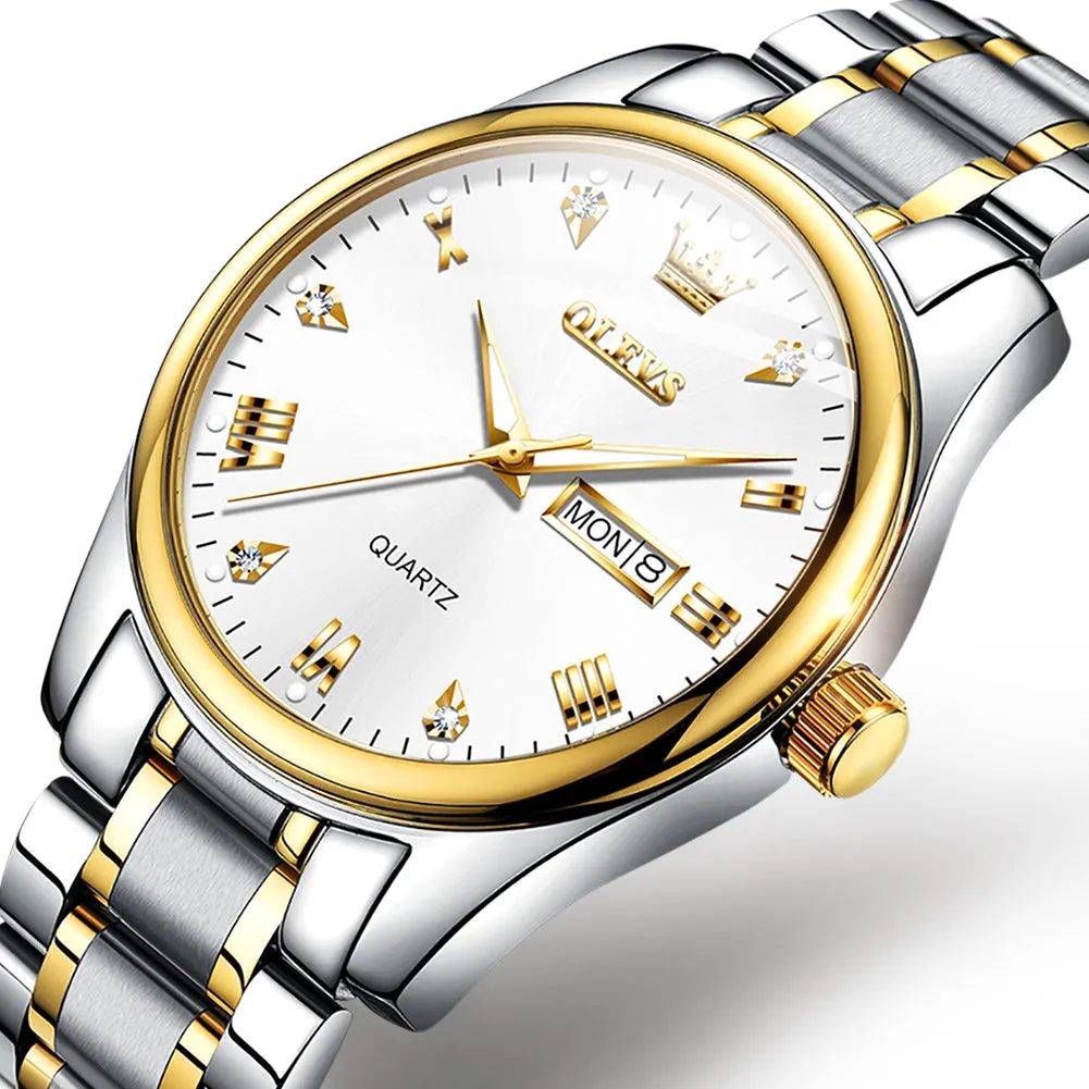 Olevs OEM Private Label Popular Luxury Calendar Waterproof Men's Quartz Watch