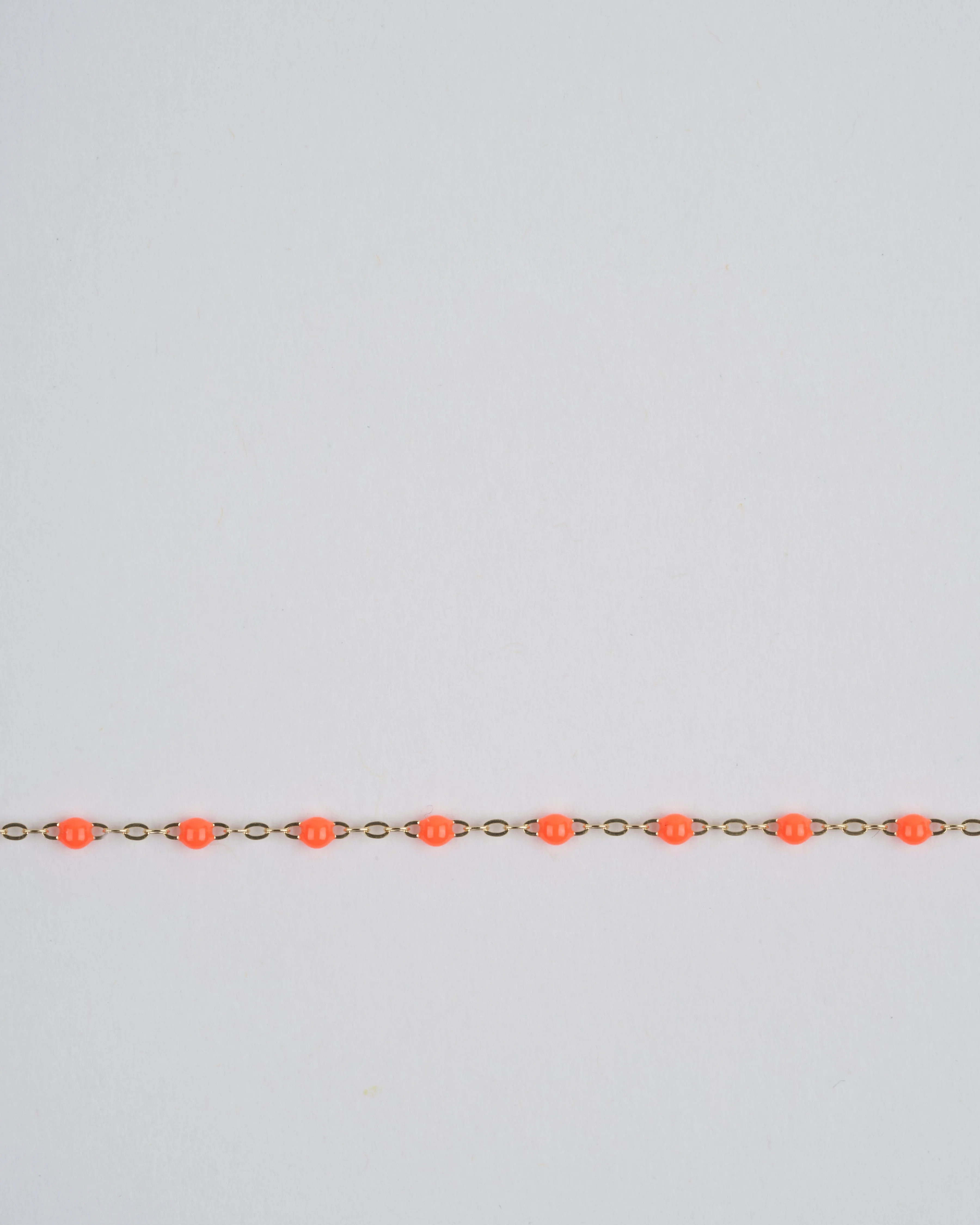 orange bead bracelet - yellow gold