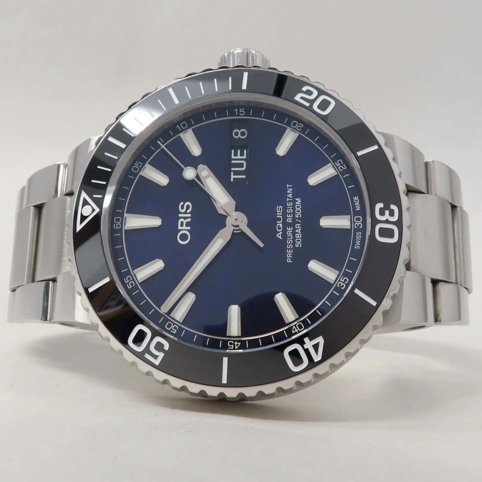 Oris Aquis Big Day Date Blue Dial Automatic 45.5MM Black Bezel 01 752 7733 4135