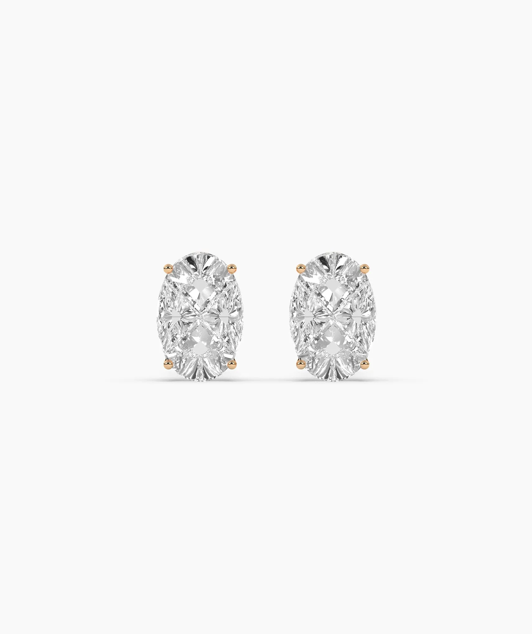 Oval Cut Moissanite Stud Earrings