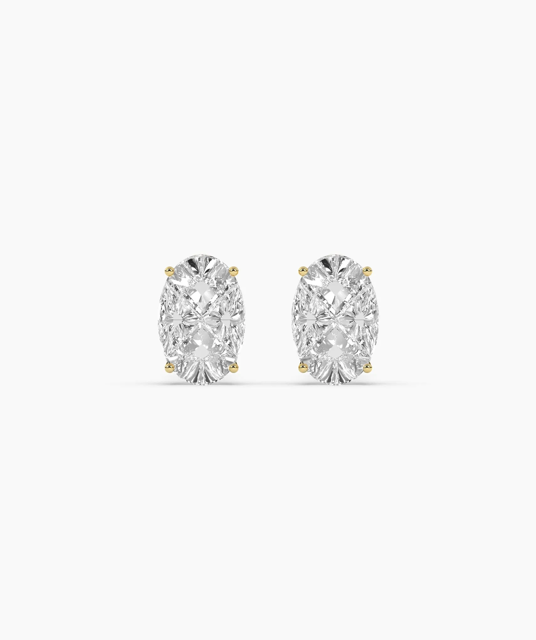 Oval Cut Moissanite Stud Earrings
