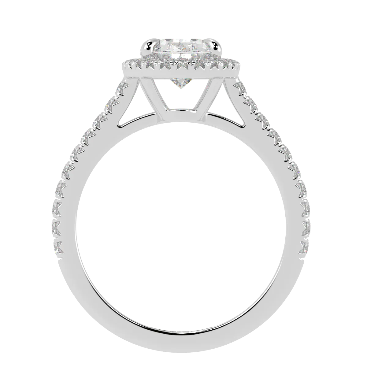 Oval Halo Engagement Ring