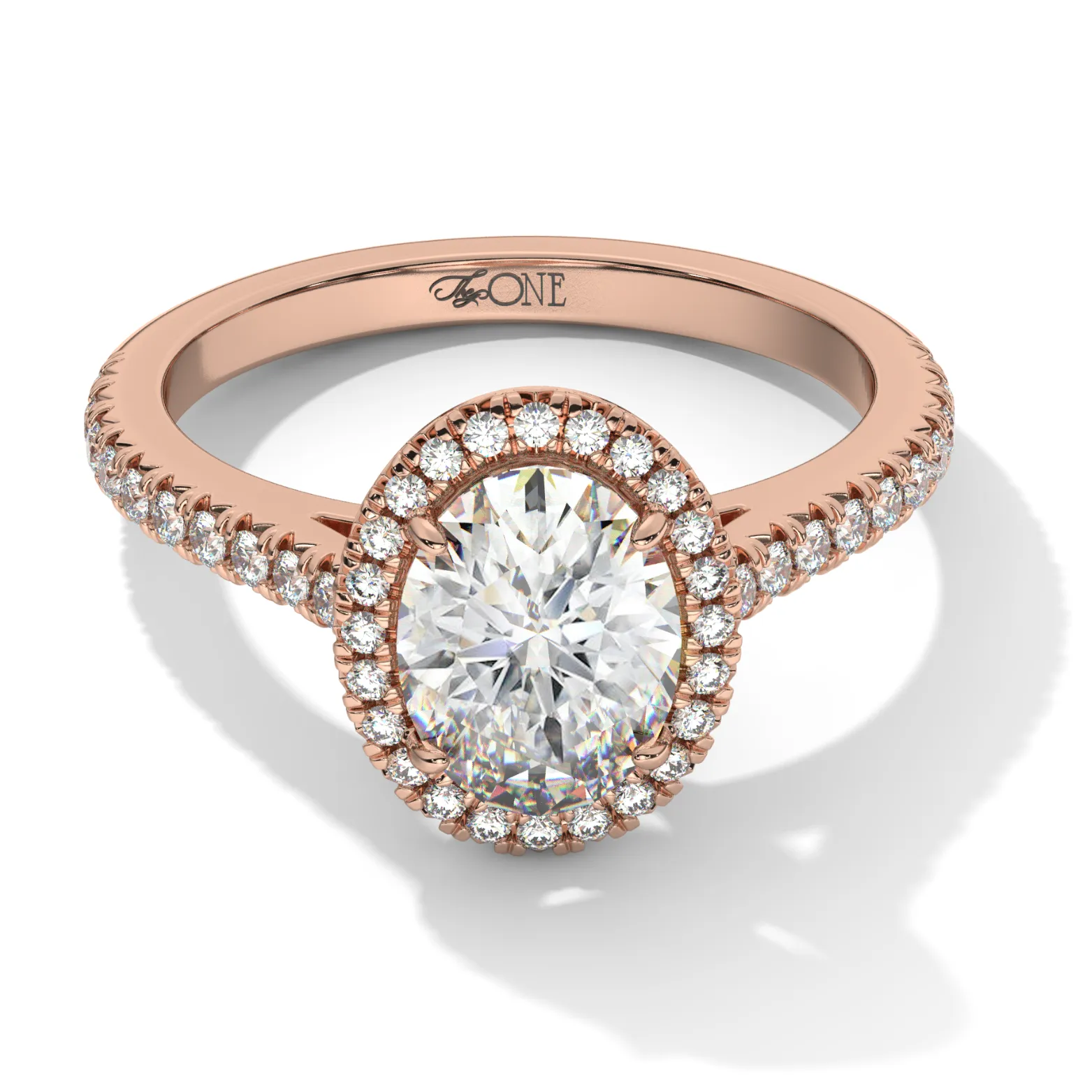 Oval Halo Engagement Ring