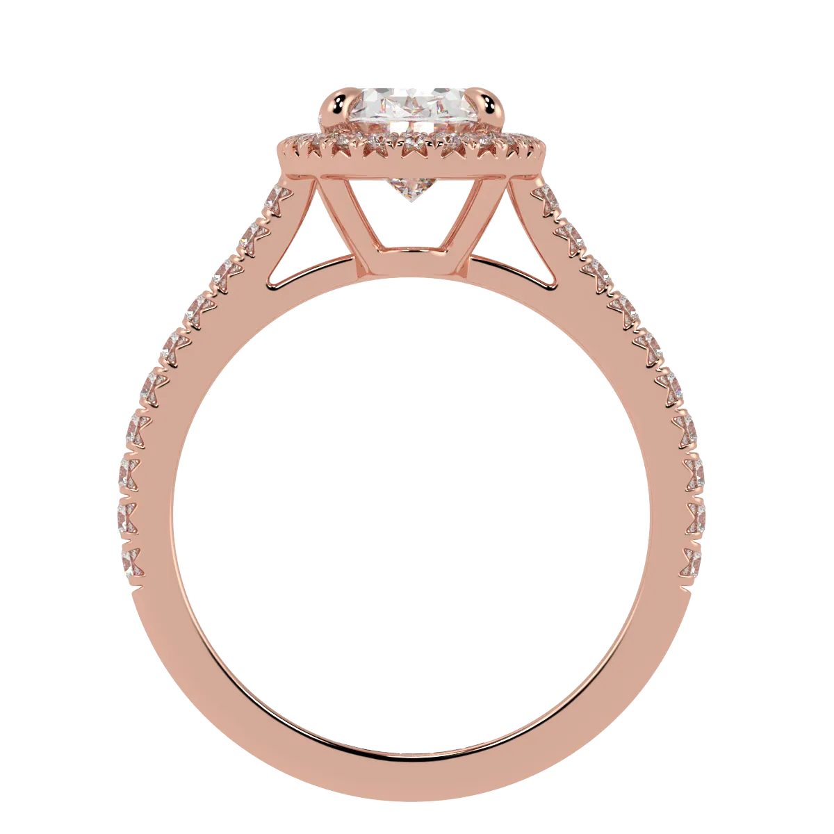 Oval Halo Engagement Ring