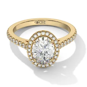 Oval Halo Engagement Ring