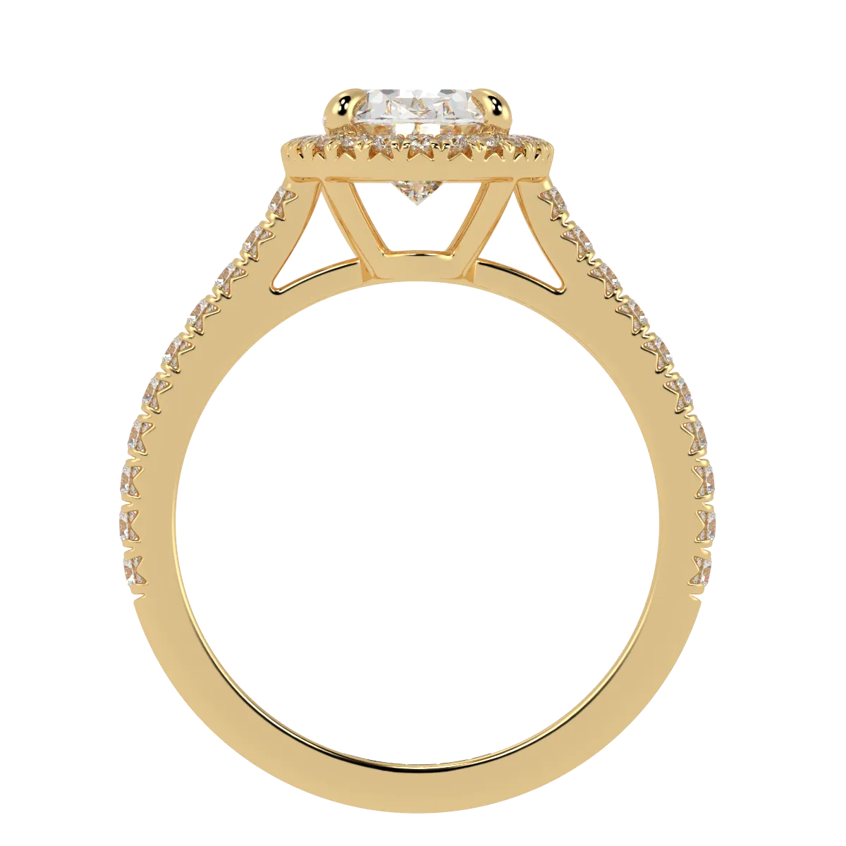 Oval Halo Engagement Ring