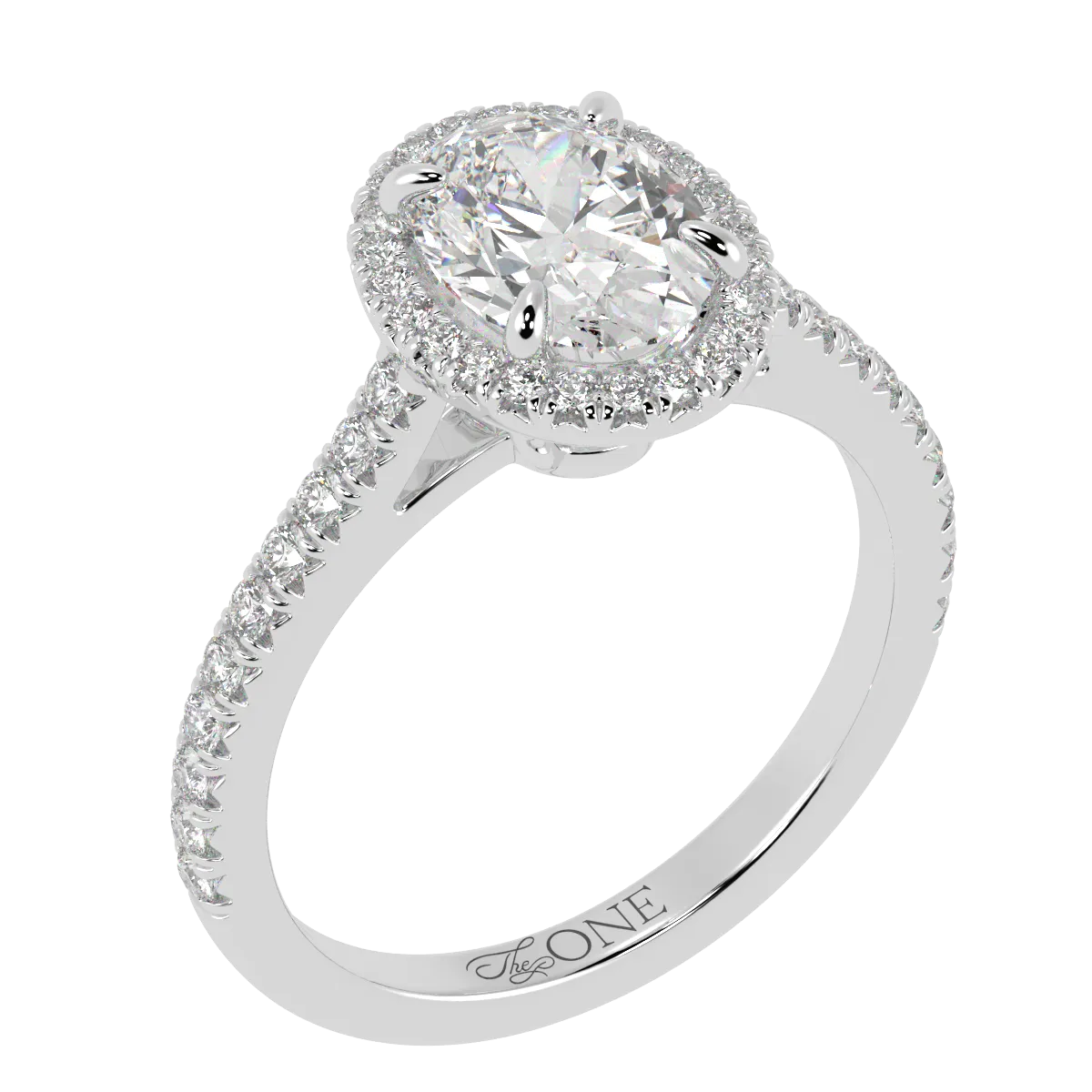 Oval Halo Engagement Ring