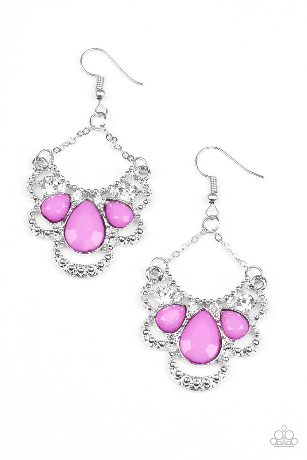 Paparazzi Caribbean Royalty - Purple Earrings