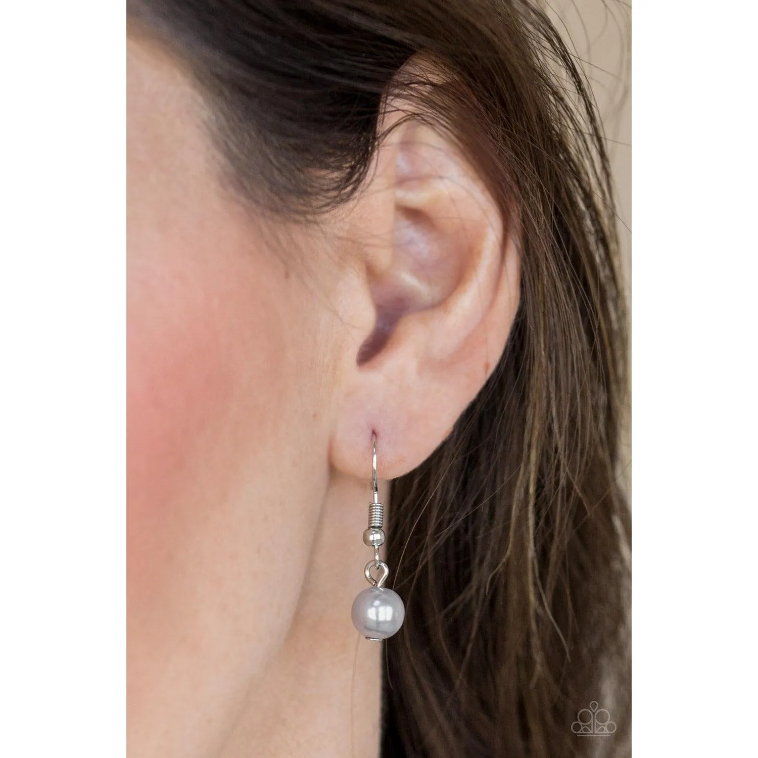 Paparazzi Eloquently Eloquent Silver Necklace & Earrings Set