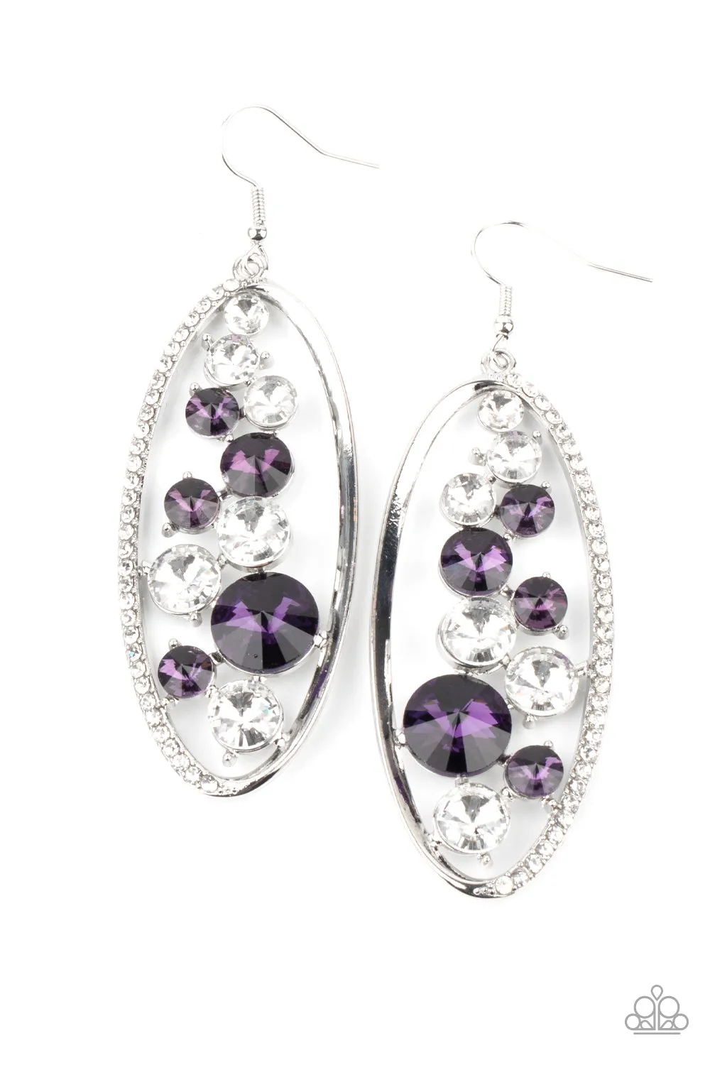 Paparazzi Rock Candy Bubbly - Purple Earrings