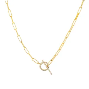 Pavé Toggle Link Necklace