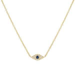 Pave Diamond Evil Eye Necklace