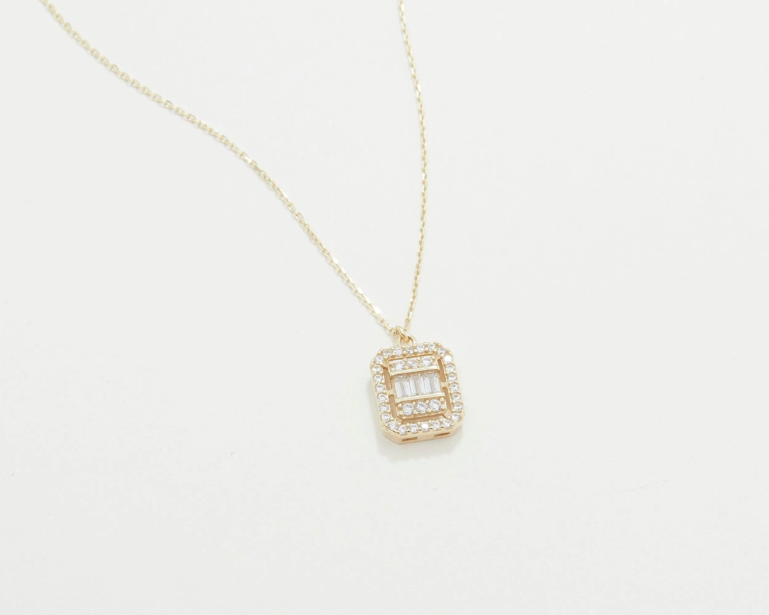 Pave Necklace - 18K Gold Vermeil