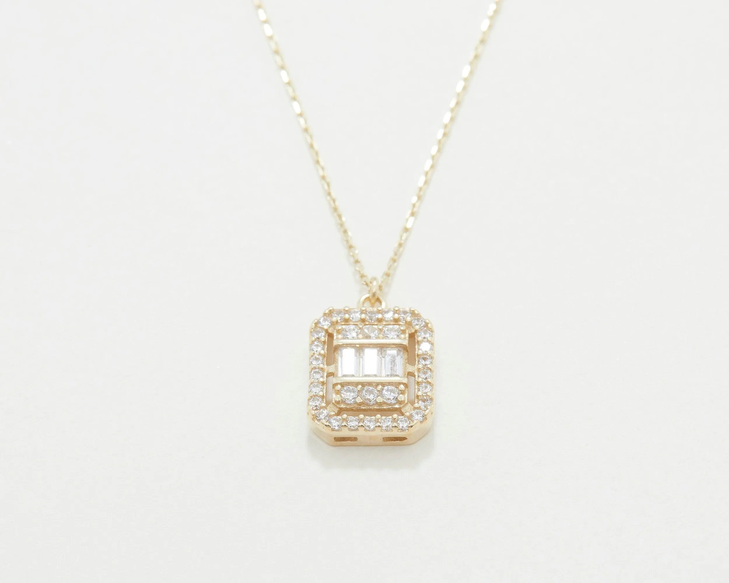 Pave Necklace - 18K Gold Vermeil