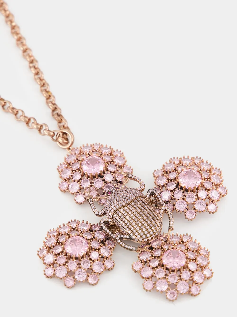 Pharaoh Cross Necklace in Rose Gold