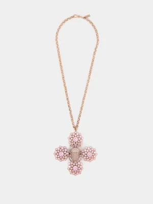 Pharaoh Cross Necklace in Rose Gold