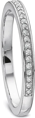 Precision Set Pave Diamond Wedding Band