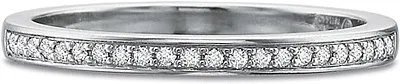 Precision Set Pave Diamond Wedding Band