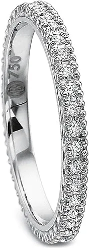 Precision Set Round Brilliant Cut Diamond Wedding Band