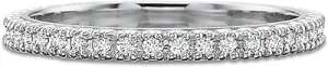 Precision Set Round Brilliant Cut Diamond Wedding Band