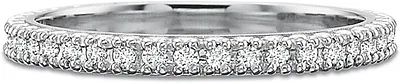 Precision Set Round Brilliant Cut Diamond Wedding Band