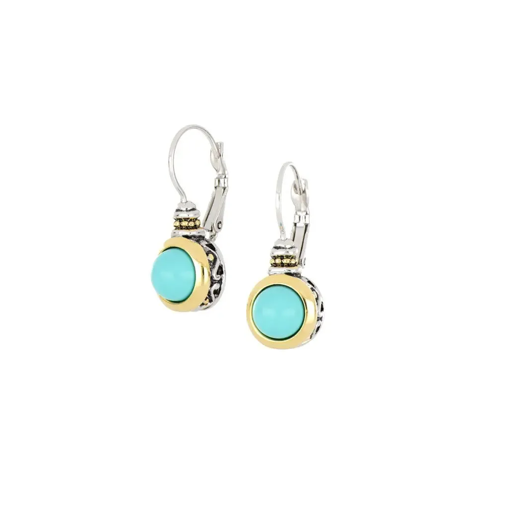 Pérola Collection - Turquoise French Wire Earrings